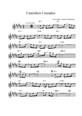 Tom Jobim Caminhos Cruzados score for Tenor Saxophone Soprano (Bb)