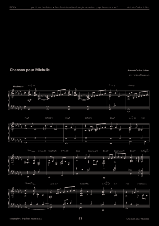 Tom Jobim Chanson Pour Michelle score for Piano