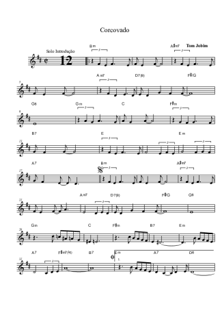 Tom Jobim Corcovado score for Tenor Saxophone Soprano (Bb)