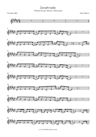 Tom Jobim  score for Trumpet