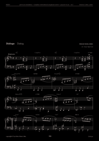Tom Jobim Diálogo score for Piano