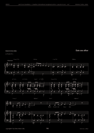 Tom Jobim  score for Piano