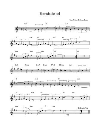 Tom Jobim  score for Tenor Saxophone Soprano (Bb)