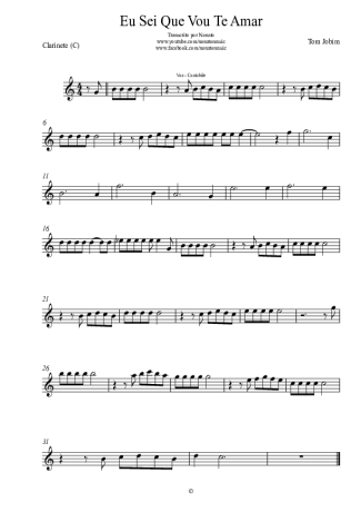 Tom Jobim  score for Clarinet (C)