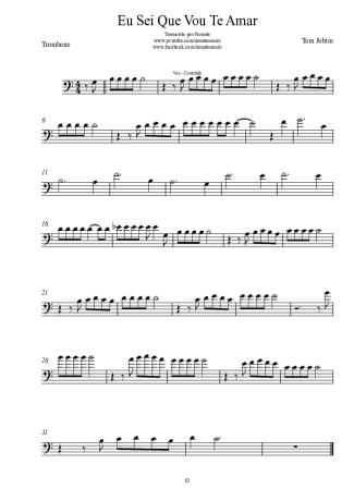 Tom Jobim  score for Trombone