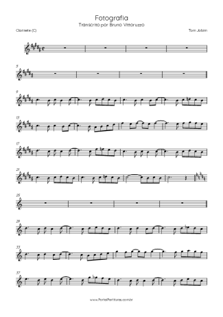 Tom Jobim  score for Clarinet (C)