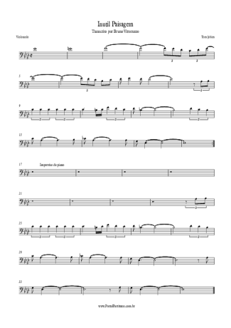 Tom Jobim  score for Cello