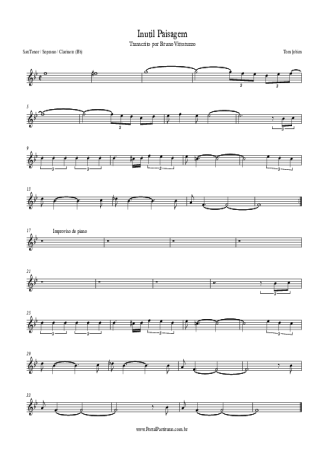 Tom Jobim  score for Clarinet (Bb)