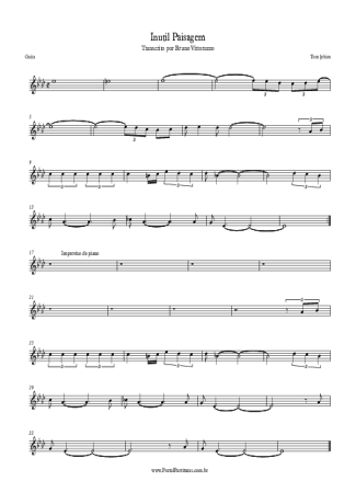 Tom Jobim Inútil Paisagem score for Harmonica