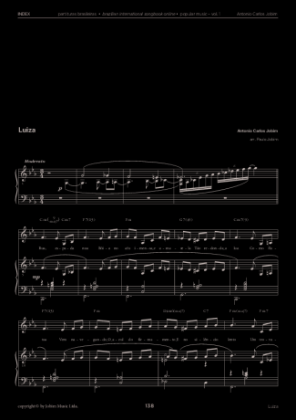 Tom Jobim Luiza score for Piano