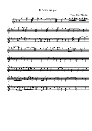 Tom Jobim O Amor Em Paz score for Alto Saxophone
