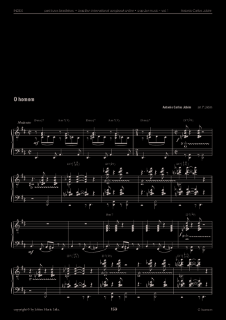 Tom Jobim  score for Piano