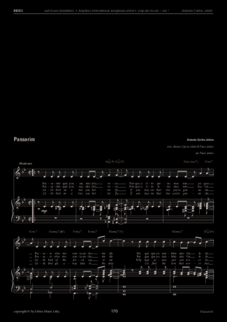 Tom Jobim Passarim score for Piano
