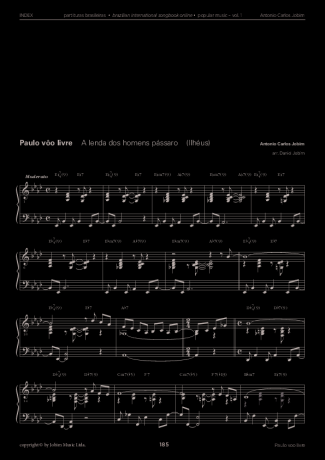 Tom Jobim Paulo Vôo Livre score for Piano