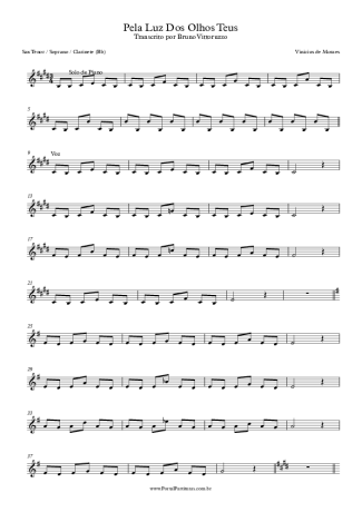 Tom Jobim  score for Clarinet (Bb)