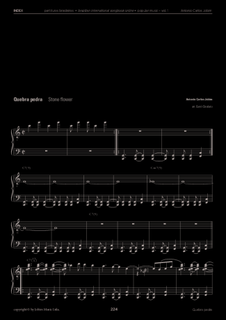 Tom Jobim Quebra Pedra score for Piano