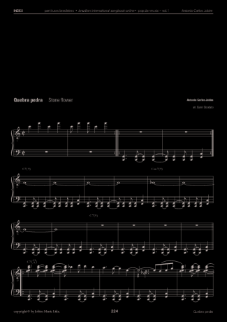 Tom Jobim  score for Piano