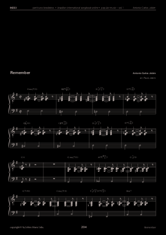 Tom Jobim  score for Piano