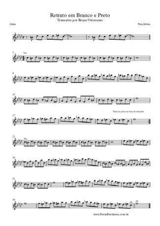 Tom Jobim Retrato Em Branco E Preto score for Harmonica
