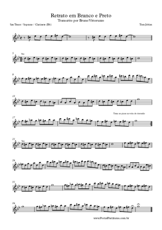 Tom Jobim  score for Tenor Saxophone Soprano (Bb)