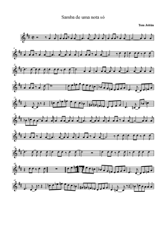 Tom Jobim Samba De Uma Nota Só score for Clarinet (Bb)