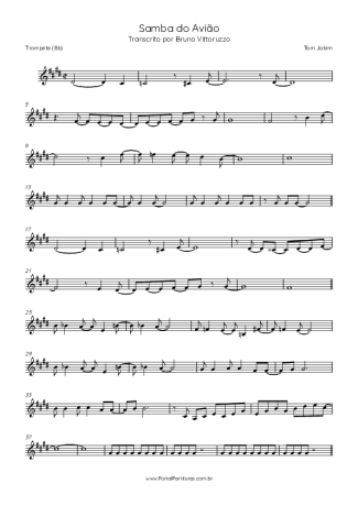 Tom Jobim Samba Do Avião score for Trumpet