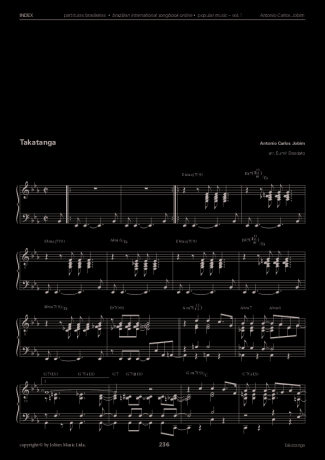 Tom Jobim  score for Piano