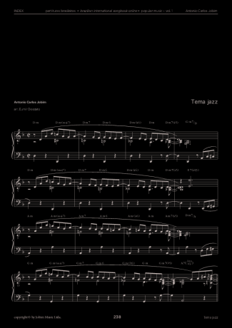 Tom Jobim Tema Jazz score for Piano