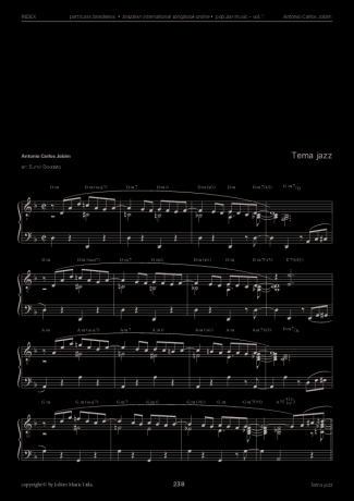 Tom Jobim Tema Jazz score for Piano