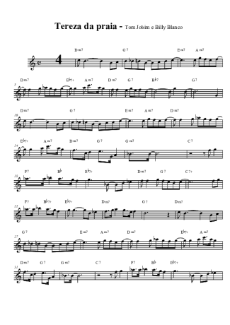 Tom Jobim Tereza Da Praia score for Clarinet (Bb)