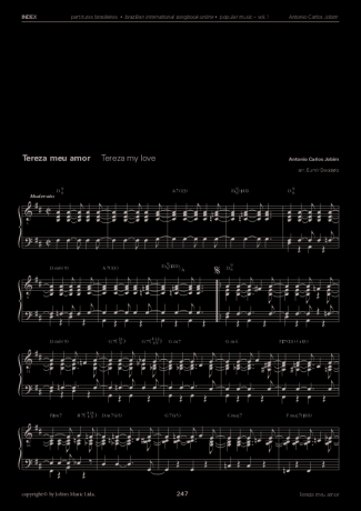 Tom Jobim  score for Piano