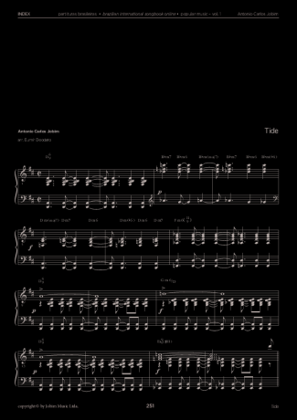 Tom Jobim Tide score for Piano