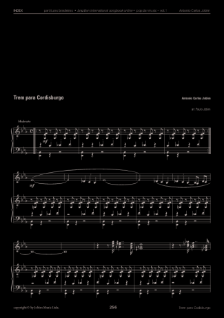 Tom Jobim Trem Para Cordisburgo score for Piano