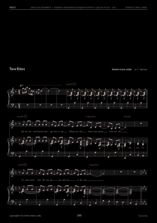 Tom Jobim Two Kites score for Piano