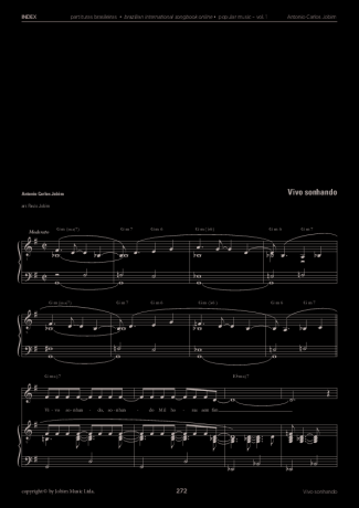 Tom Jobim Vivo Sonhando score for Piano