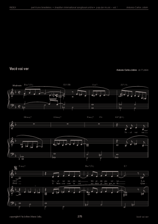 Tom Jobim  score for Piano