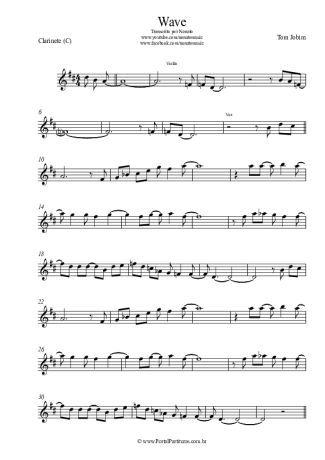 Tom Jobim  score for Clarinet (C)