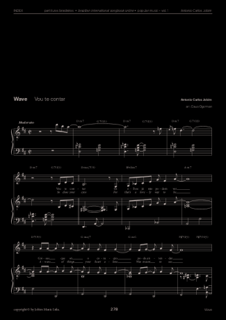 Tom Jobim Wave score for Piano