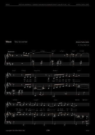 Tom Jobim Wave score for Piano