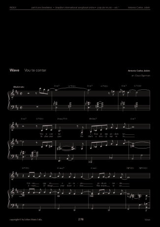 Tom Jobim  score for Piano