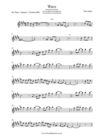 Tom Jobim  score for Tenor Saxophone Soprano (Bb)