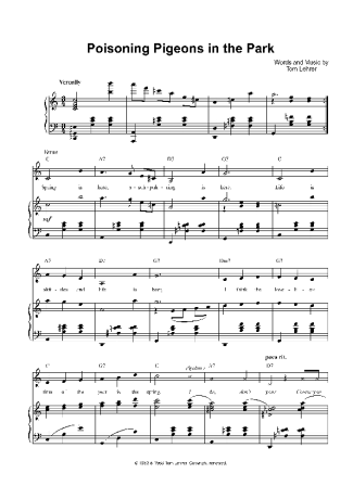 Tom Lehrer  score for Piano