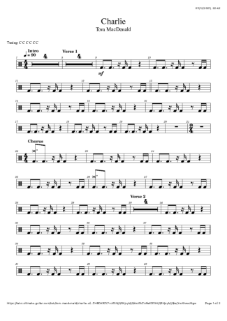 Score for Drums