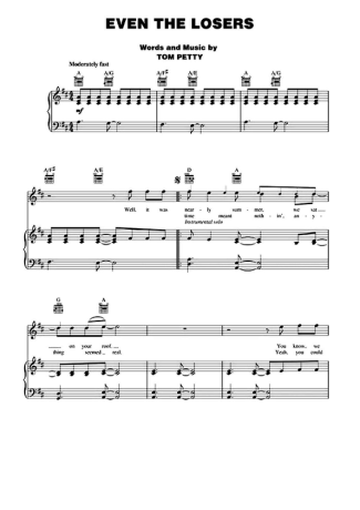 Tom Petty  score for Piano