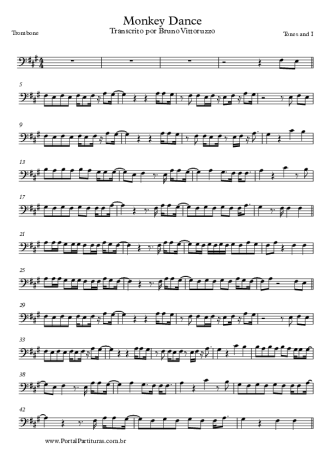 Tones and I  score for Trombone