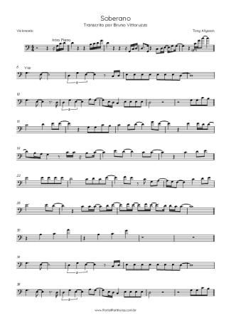 Tony Allysson Soberano score for Cello