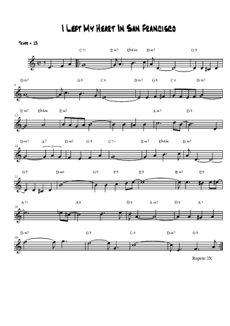 Tony Bennett I Left My Heart In San Francisco score for Clarinet (Bb)