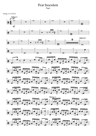 Score for Drums