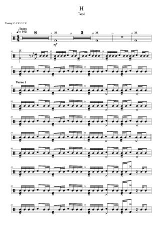 Score for Drums