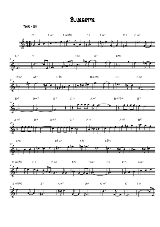 Toots Thielemans Bluesette score for Tenor Saxophone Soprano (Bb)